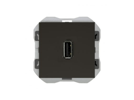 CONECTOR USB SIMON 270 DATOS TIPO A NEGRO MATE