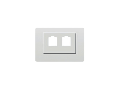 TAPA PARA ADAPTADOR DOBLE RJ11-RJ45 SERIE CORAL EN BLANCO