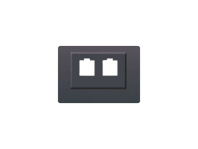 TAPA PARA ADAPTADOR DOBLE RJ11-RJ45 SERIE CORAL EN GRIS LAVA