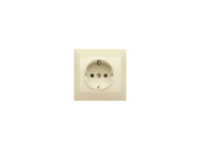 BASE 2P+TT LATERAL SEGURIDAD CON PLACA SERIE CORAL EN BEIGE