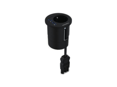 PUNTO DE CONEXION COMPACTO CON 1 BASE Y 2 CARGADORES USB BLA