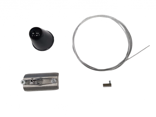 KIT SUSPENSION CABLE ACERO 4M NEGRO