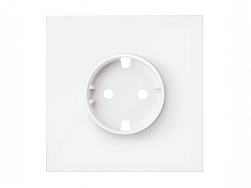 Kit front para 1 elemento con 1 base de enchufe schuko blanco mate Simon 100 10020105-230