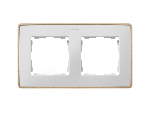Marco para 2 elementos blanco base madera haya Simon 82 Detail Select 8201620-270