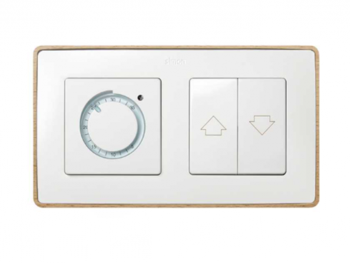 Marco para 2 elementos blanco base madera haya Simon 82 Detail Select 8201620-270